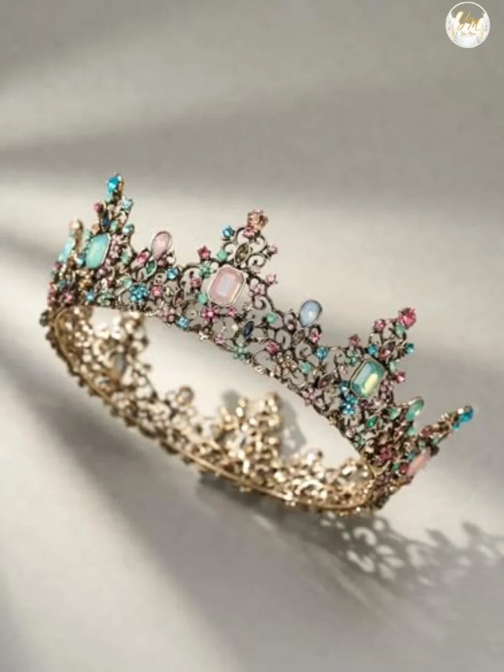 Queen Crown Princess Tiara Baroque Crystal Alloy Headband Wedding Prom